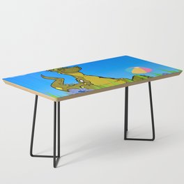 cute dinosaur playing ball Coffee Table