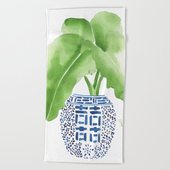 Ginger Jar + Elephant Ears Beach Towel