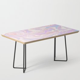 Liquid swirl retro contemporary abstract in light soft pink Coffee Table