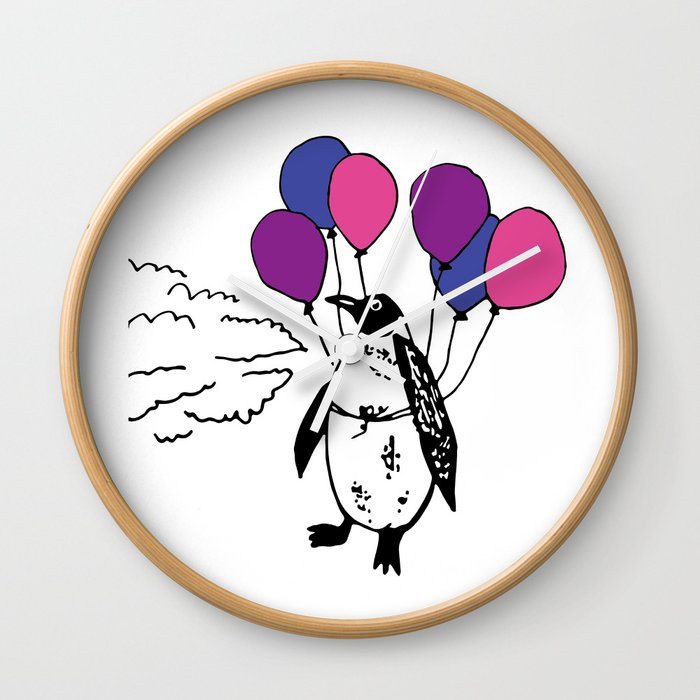 Penguins Can Fly Wall Clock