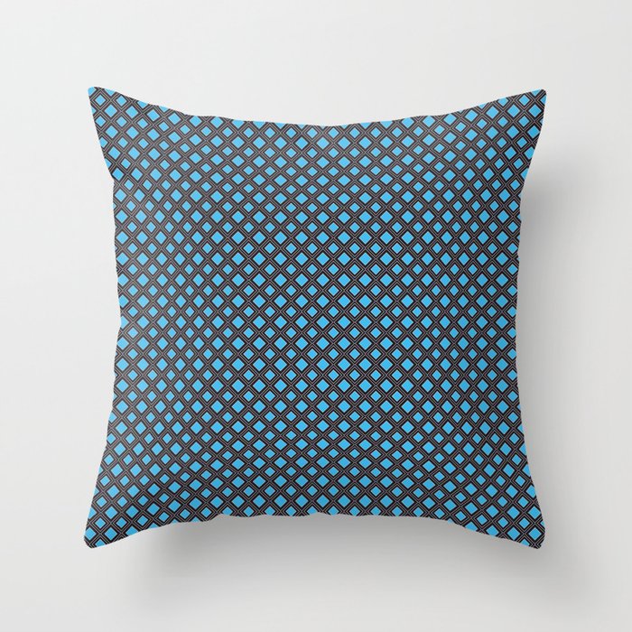 Pattern in blue Throw Pillow
