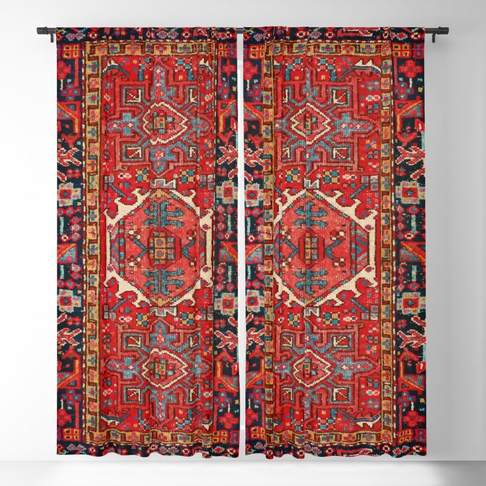 antique persian rug pattern  Blackout Curtain