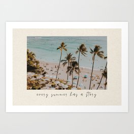 every summer has a story / palm trees cxx (3) Art Print