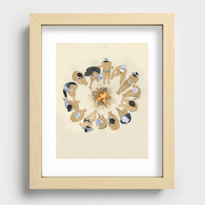 Finding Warmth Together Recessed Framed Print