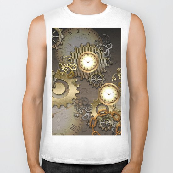 Abstract mechanical design Biker Tank