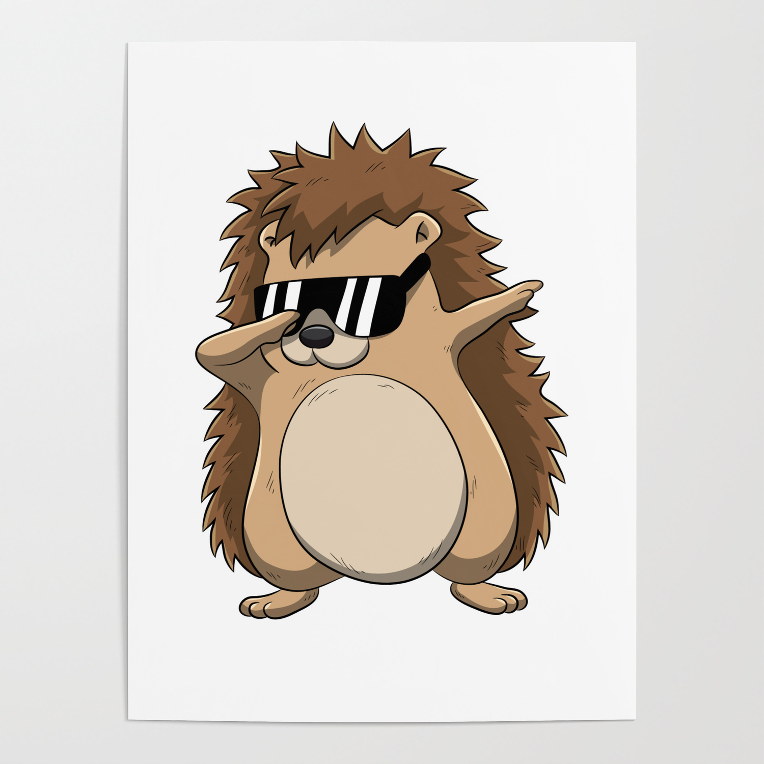 Dabbing Hedgehog T Shirt Funny Dab Dance Poster by Born Design | Society6
