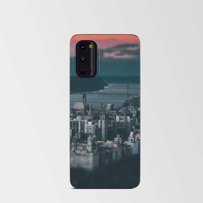 New York City Manhattan skyline and Central Park aerial view at sunset Android Card Case