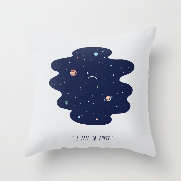 Negative Space Throw Pillow