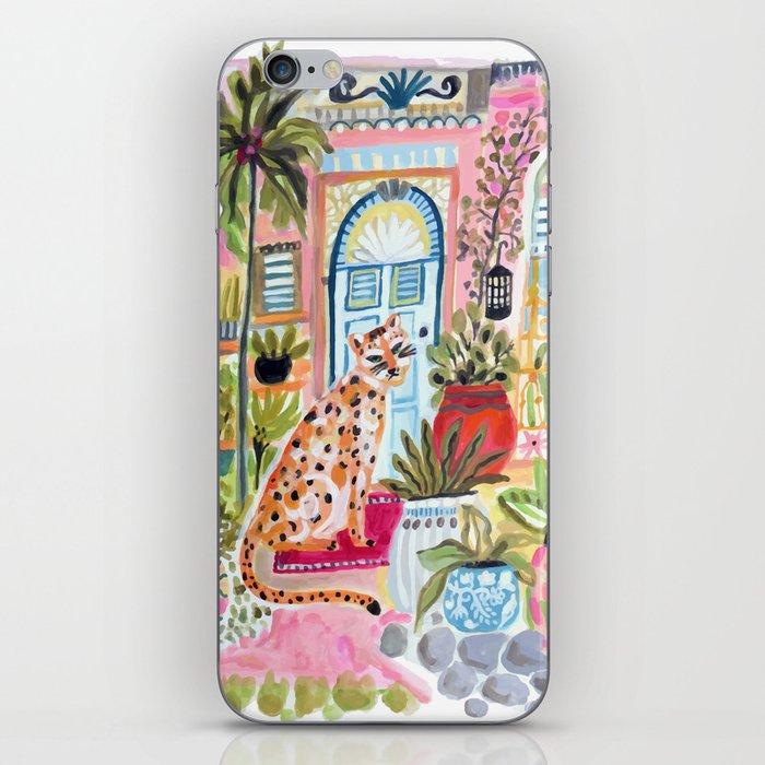 Cheetah in the City Pink iPhone Skin