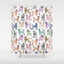 Poodles by Veronique de Jong Shower Curtain