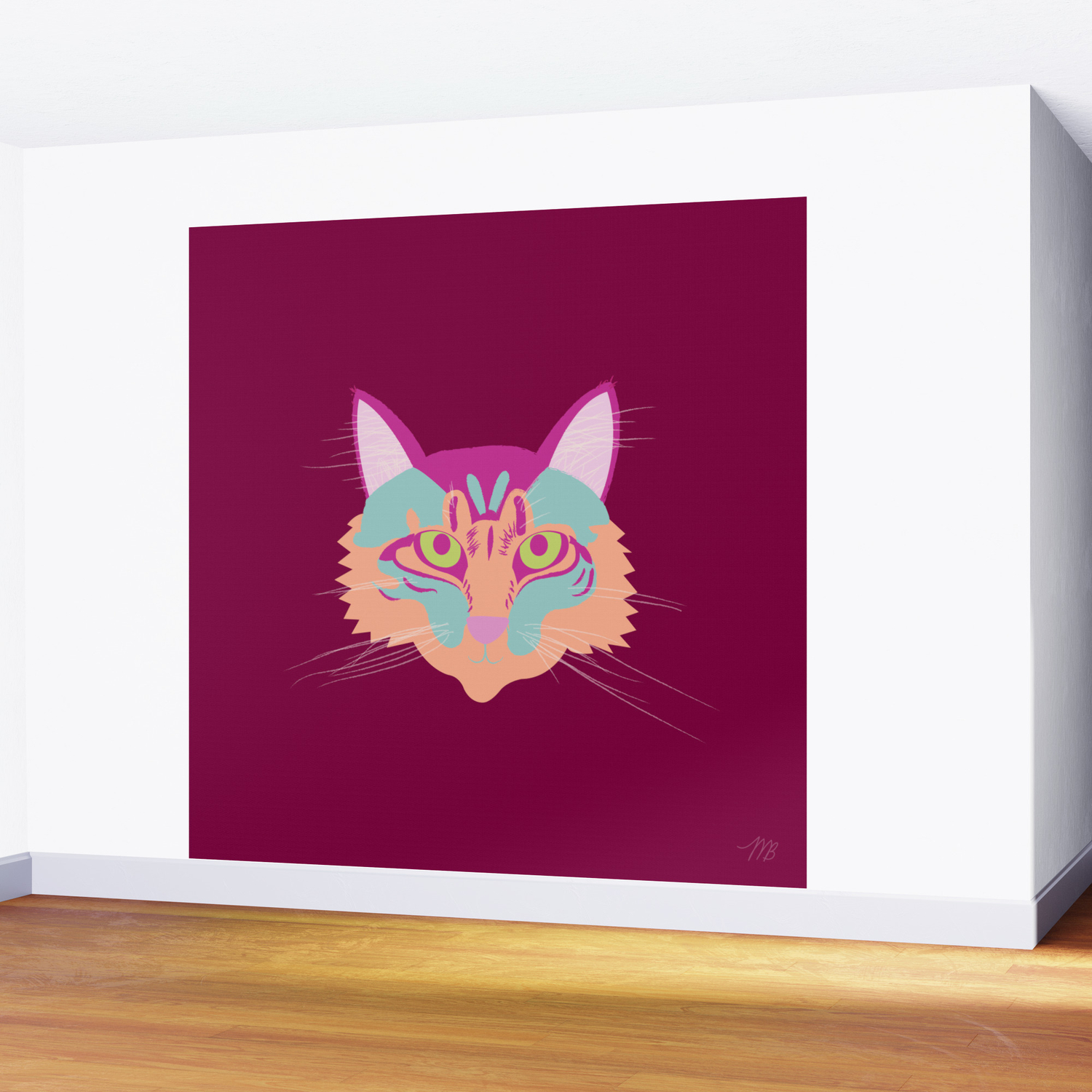 Charlie Cat Wall Mural By Marybethbyram Society6