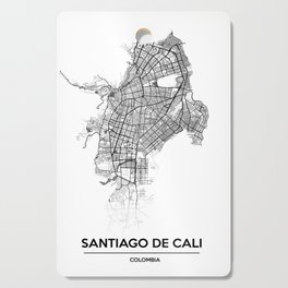 City map // Cali Colombia Cutting Board