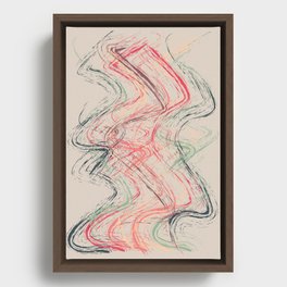 Abstract Zigzag Art Framed Canvas