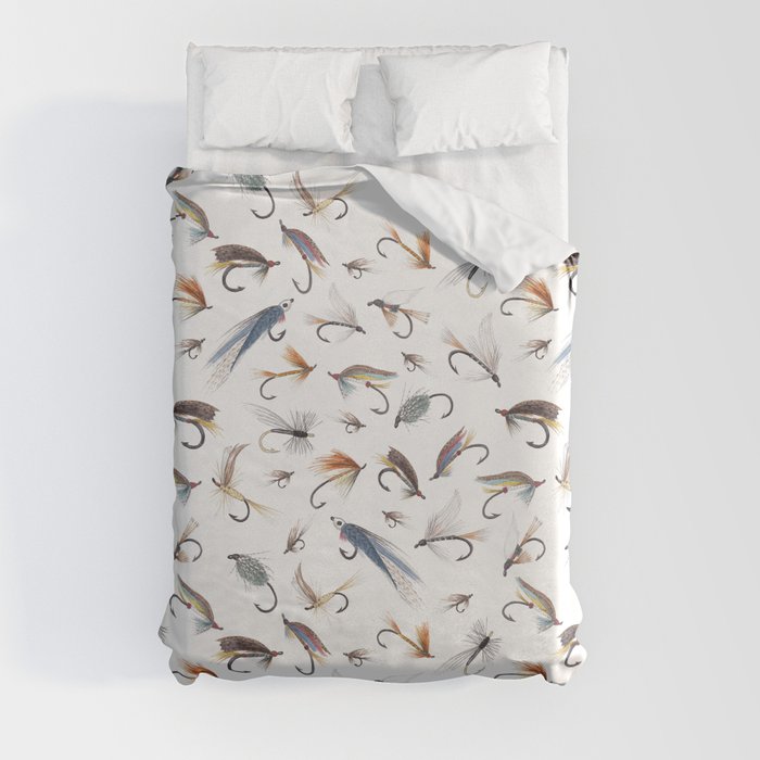 Fly Fishing Lures for Freshwater Fish Duvet Cover by Twig & Moth