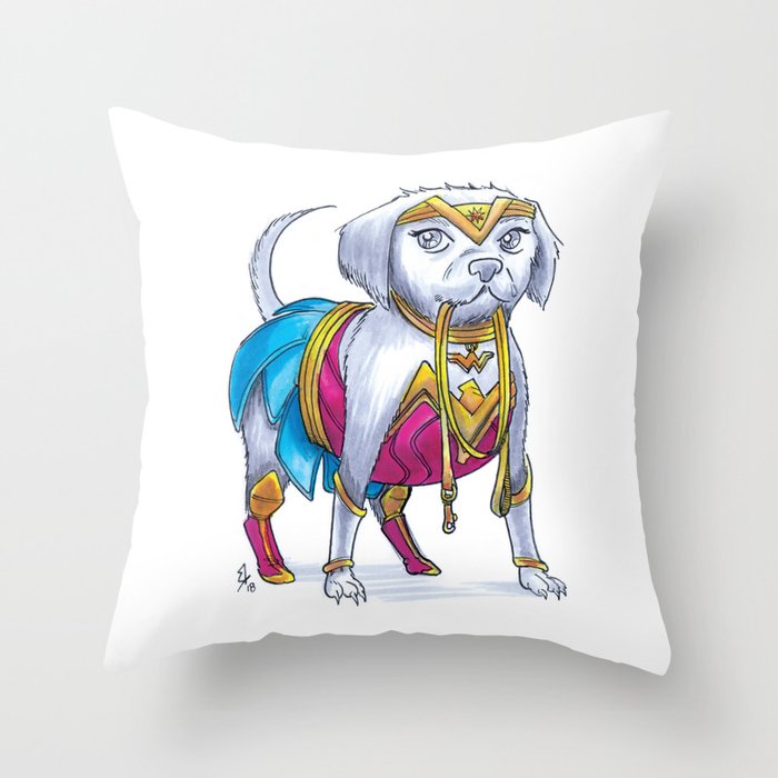 #DogDays18 Amazon Princess Throw Pillow