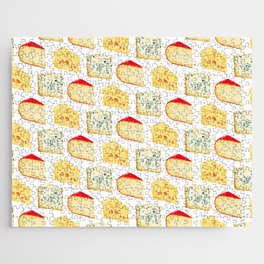 Cheese Pattern - White Jigsaw Puzzle