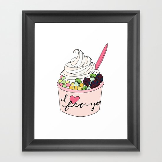 I Heart Fro-Yo Framed Art Print