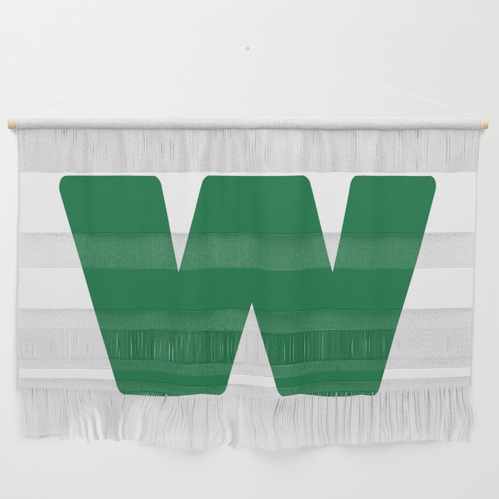 w (Olive & White Letter) Wall Hanging