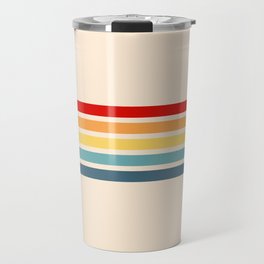 Takaakira - Classic Rainbow Retro Stripes Travel Mug