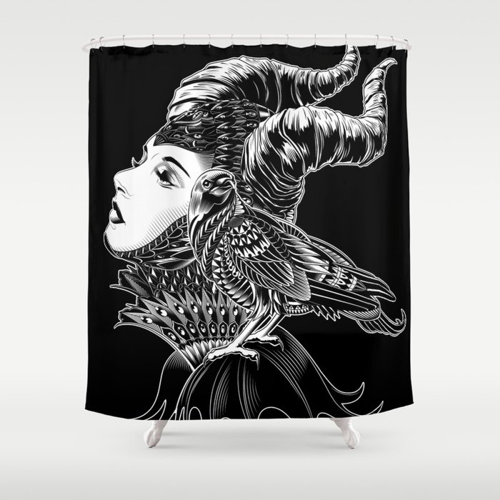 Maleficent Tribute Shower Curtain By, Maleficent Shower Curtain