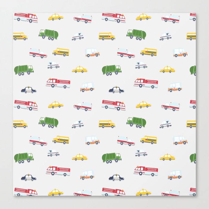 Cars and Trucks Collection Canvas Print