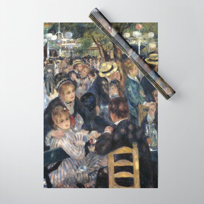 Auguste Renoir -Bal du moulin de la galette, Dance at Le moulin de la Galette Wrapping Paper