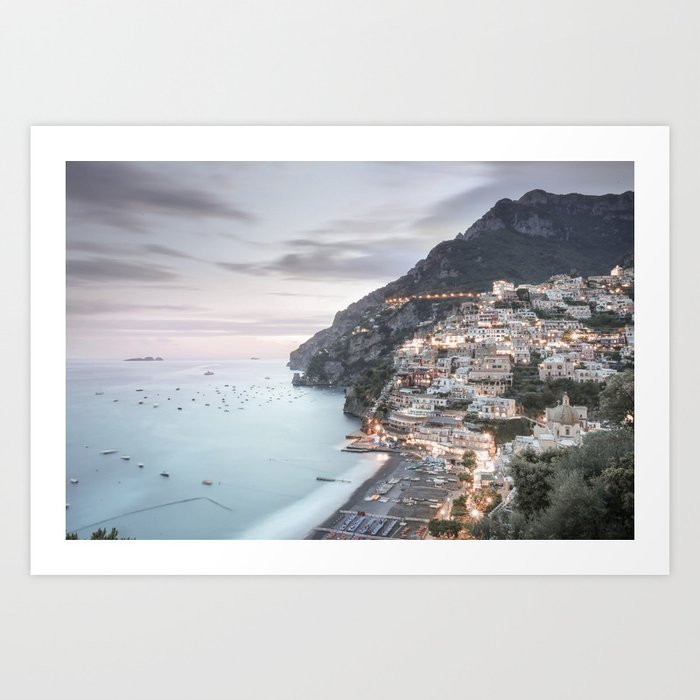 Positano Spiagga Grande Art Print