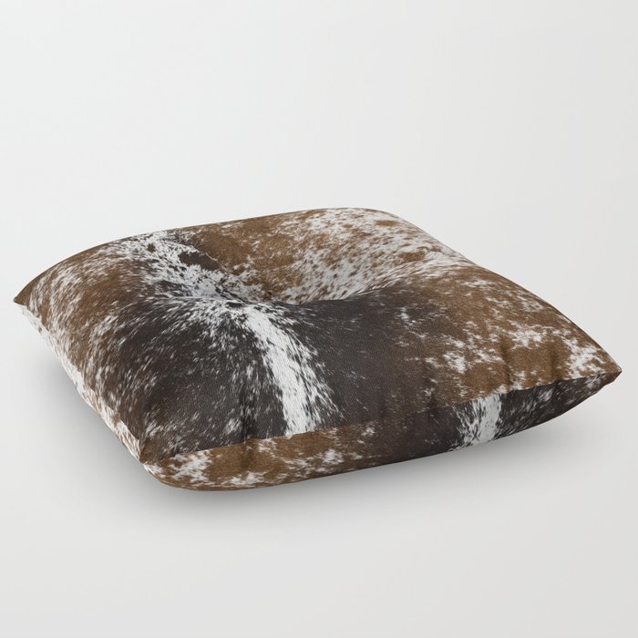 Cowhide rodeo animal skin pattern, photography. Floor Pillow