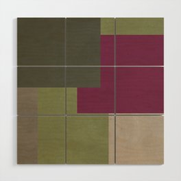 Atrorubens nature-inspired geometric color fields abstract Wood Wall Art