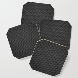 Black leather lattice pattern - By Brian Vegas Coaster