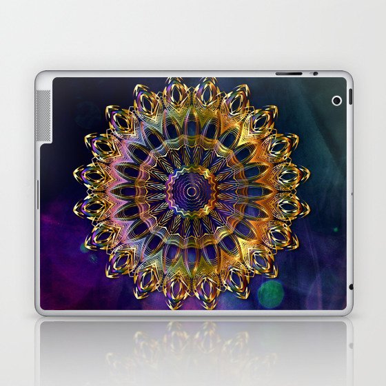 Golden Iridescent Mandala Laptop & iPad Skin