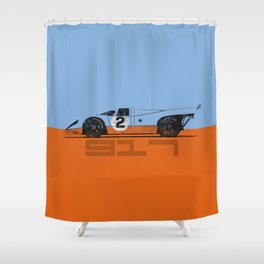 Vintage Le Mans race car livery design - 917 Shower Curtain