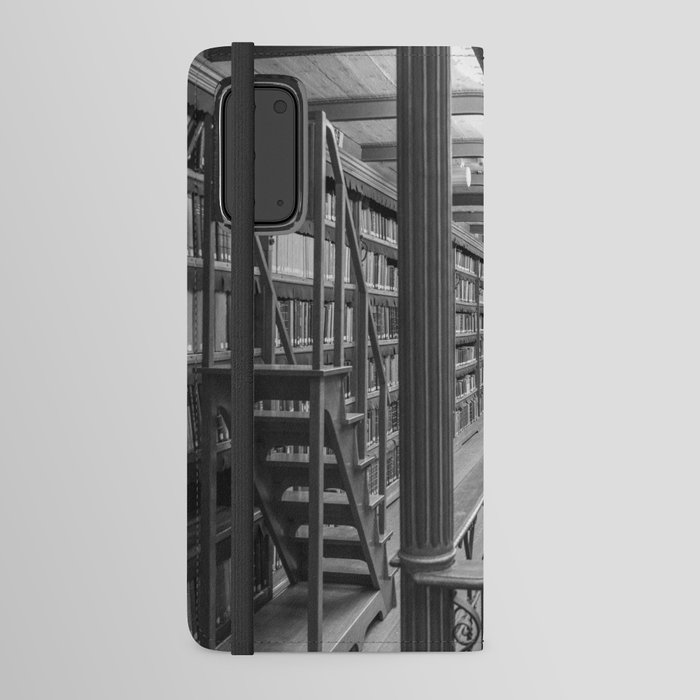 Black and white art library art print,  Rijksmuseum in Amsterdam - history architecture photography Android Wallet Case