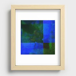 Blue and green art Recessed Framed Print
