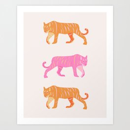 Colorful tiger  Art Print