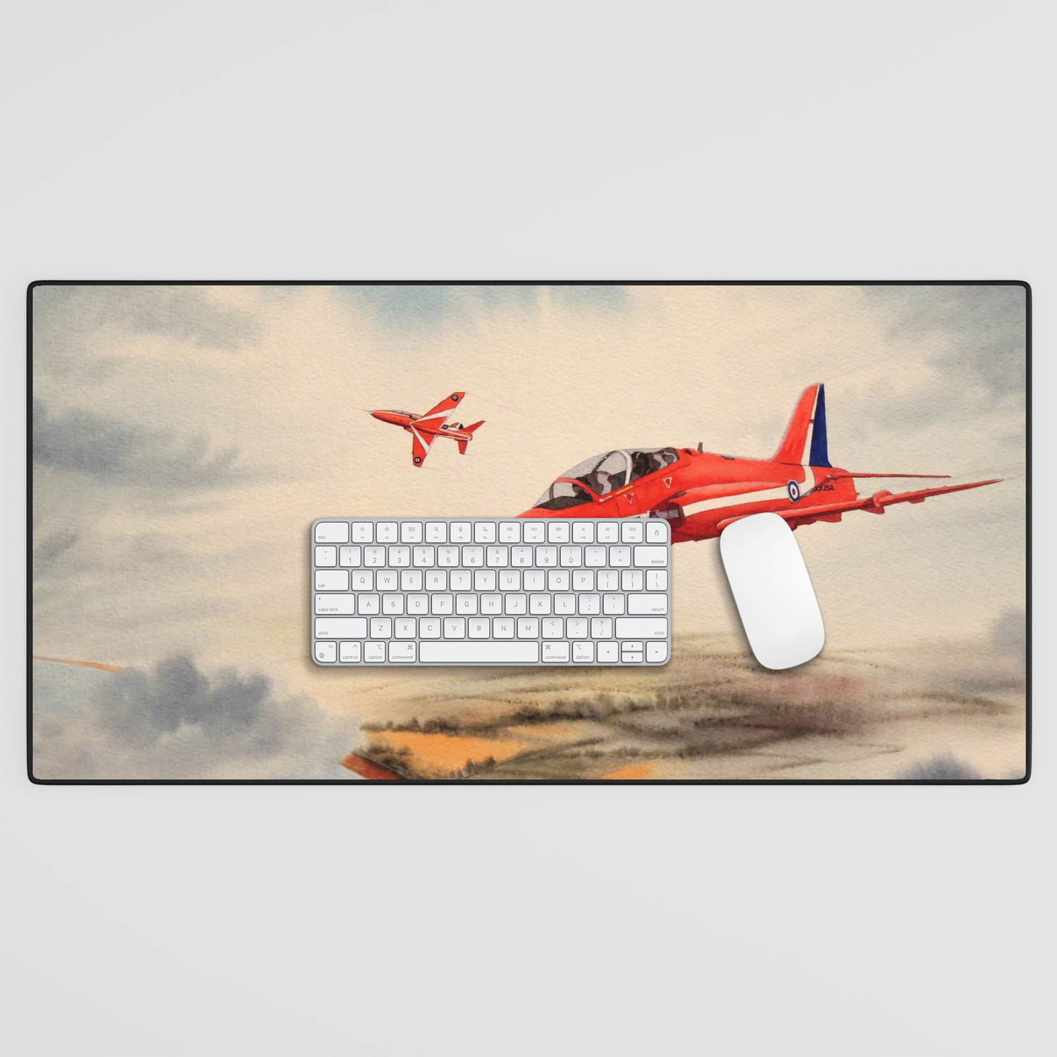 Bae Hawk Aircraft The Red Arrows Desk Mat By Bill Holkham | Society6