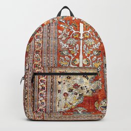 Silk Tabriz Northwest Persian Rug Print Backpack | Graphicdesign, Vases, Carpet, Flowering, Pattern, Boho, Ethnic, Rug, Oriental, Trees 