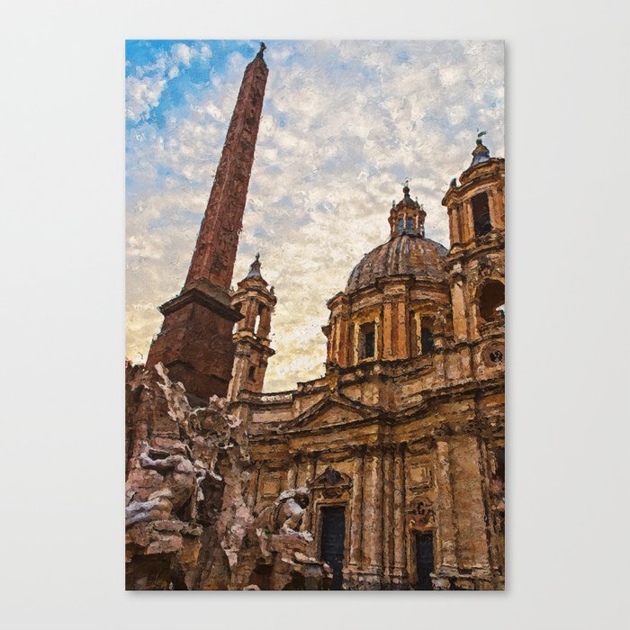 Rome, Piazza Navona Canvas Print