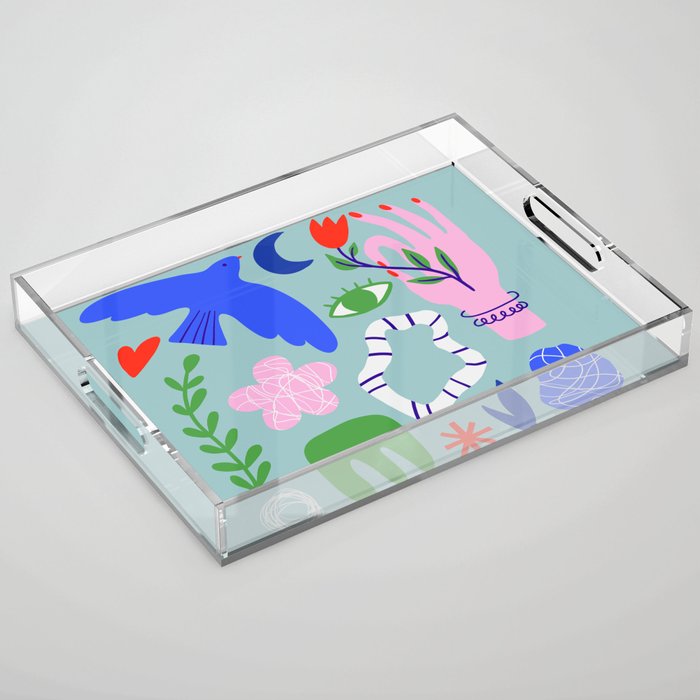Spring Blooming poster Acrylic Tray