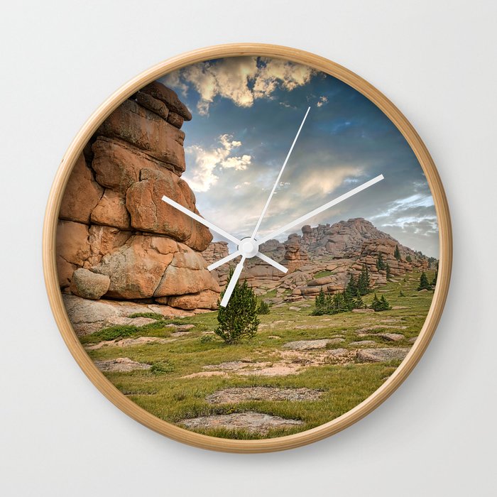 Bizarre Granite Monoliths of the Tarryall Mountains Wall Clock