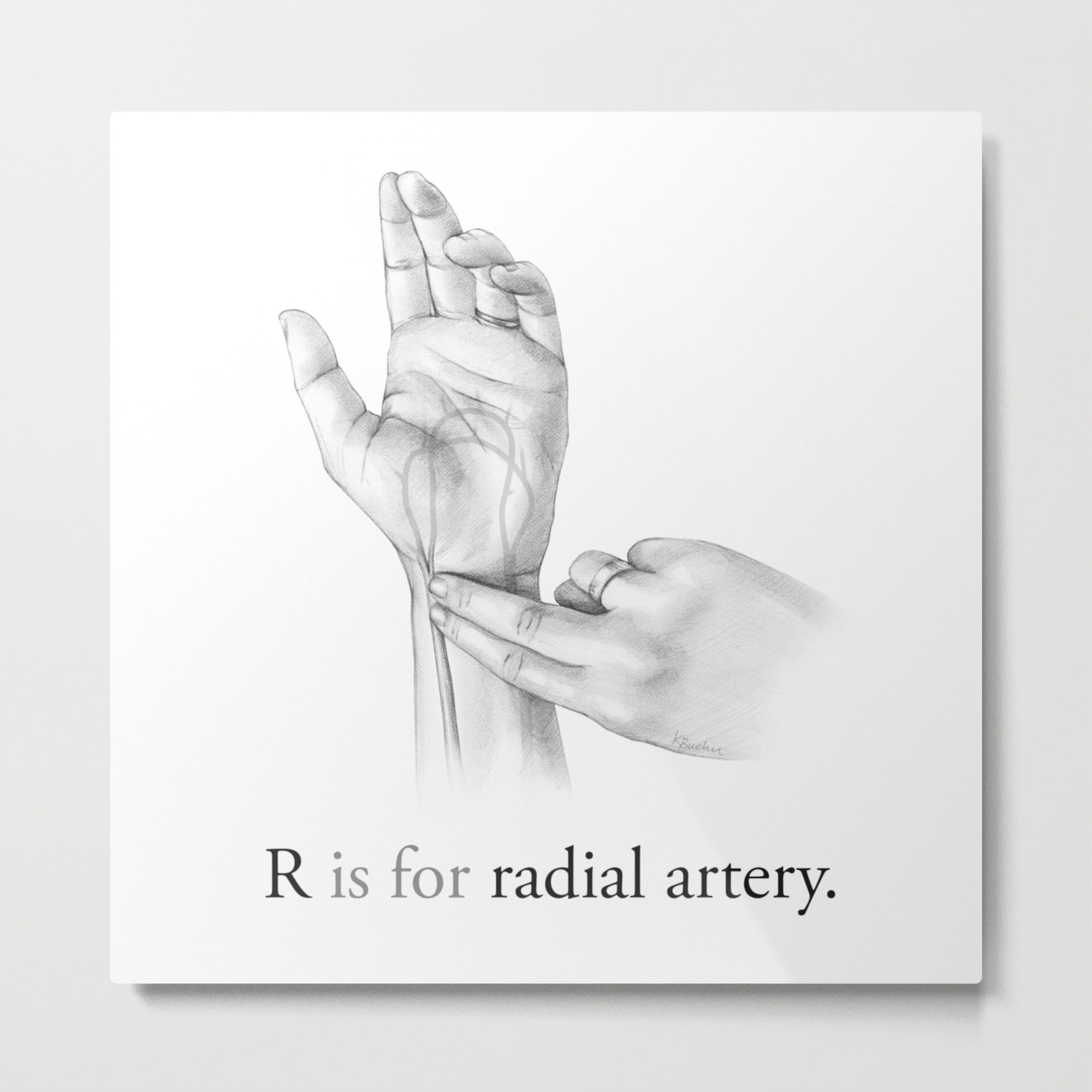 Wallpaper R Is For Radial Artery Metal Print By Alphanatomy Society6 Free HD