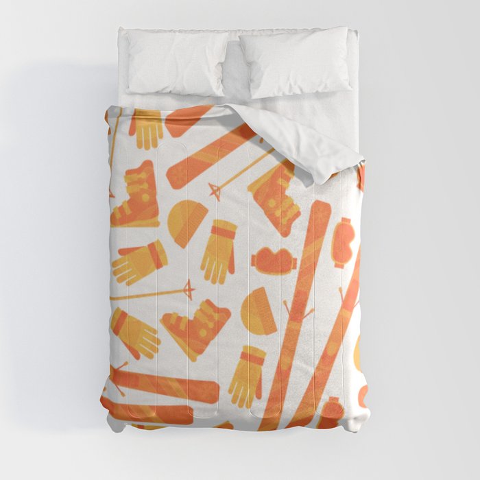 Skiing Accessories - Orange Comforter