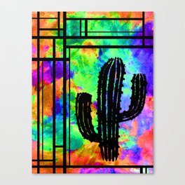 Cactus Silhouette Canvas Print