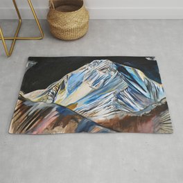 Moun Daly Rug | Oilpainting, Painting, Contemporaryart, Mountdaly, Rockymountain, Acrylic, Mountain, Colorado, Hiking, Blue 