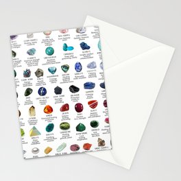 crystals gemstones identification Stationery Card