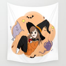 Autumn witch Wall Tapestry