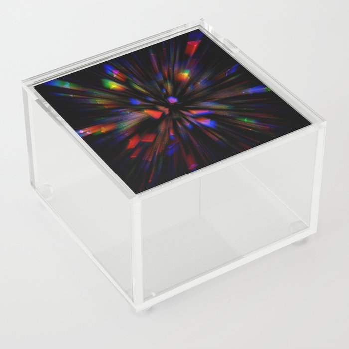 Digital power glitch lines Acrylic Box