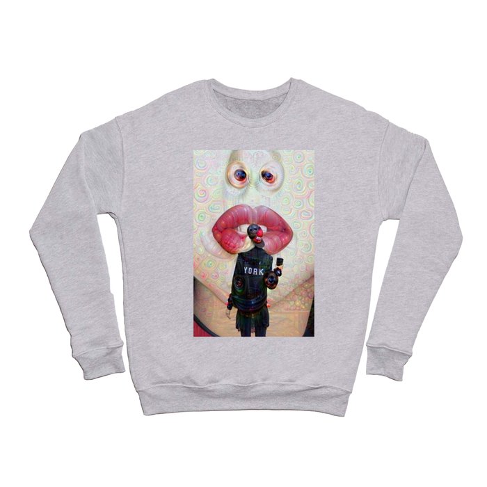 Kissing your face with my beautiful lips Crewneck Sweatshirt
