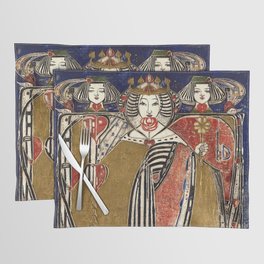 Queen of Hearts by Margaret Macdonald Mackintosh Placemat | Diamonds, Cards, Deck, Hearts, Modern, Pack, Queenofhearts, Clubs, Heart, Dame 