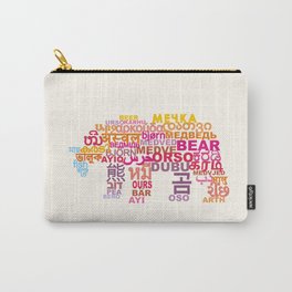 Bear in Different Languages Carry-All Pouch | Graphicdesign, Illustration, Animal, Typography 
